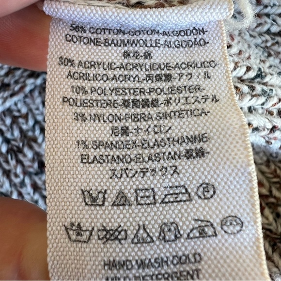 Free People Zig Zag Chevron Knit Crewneck Sweater Small GUC Soft Cozy - Picture 11 of 11